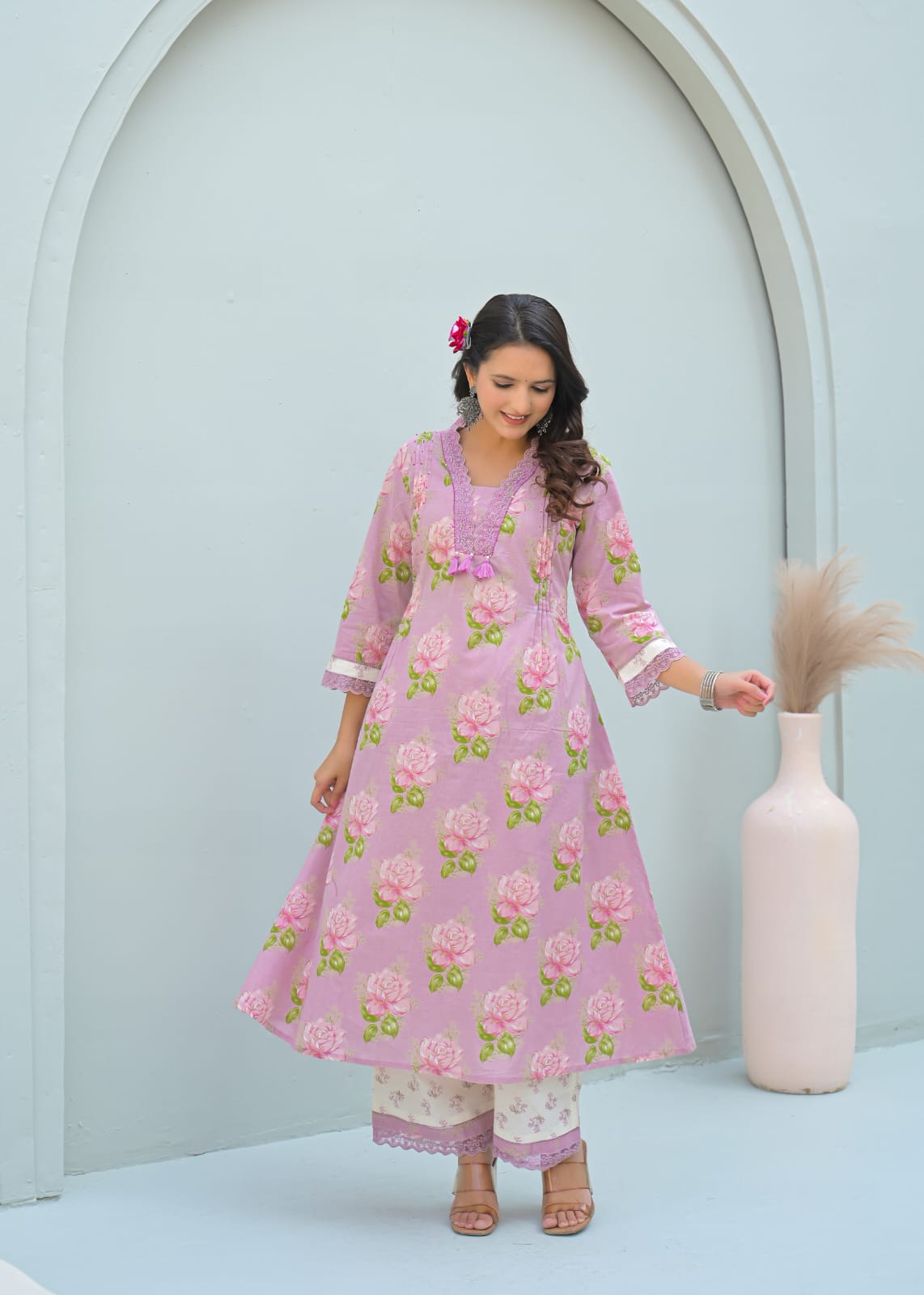 Floral print kurta Set