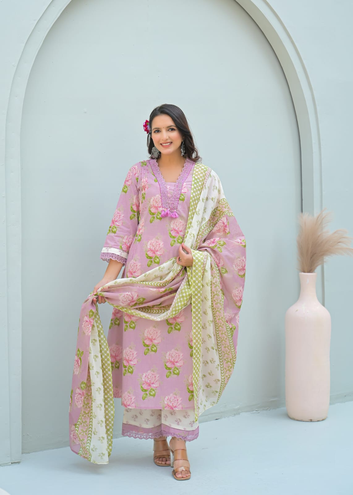 Floral print kurta Set