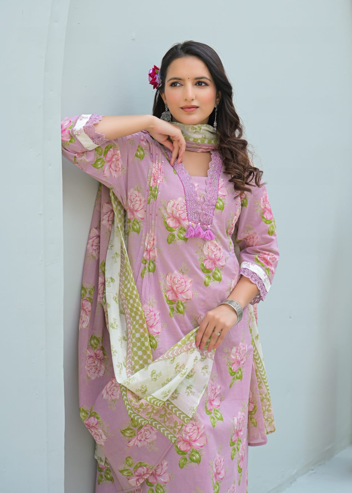 Floral print kurta Set