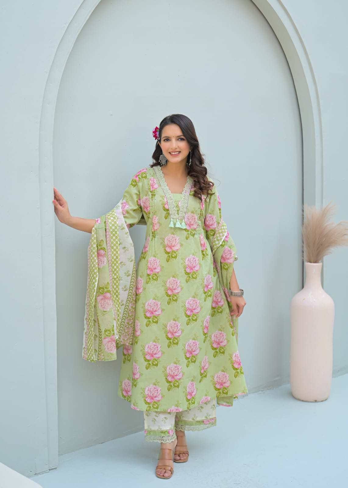 Floral print kurta Set