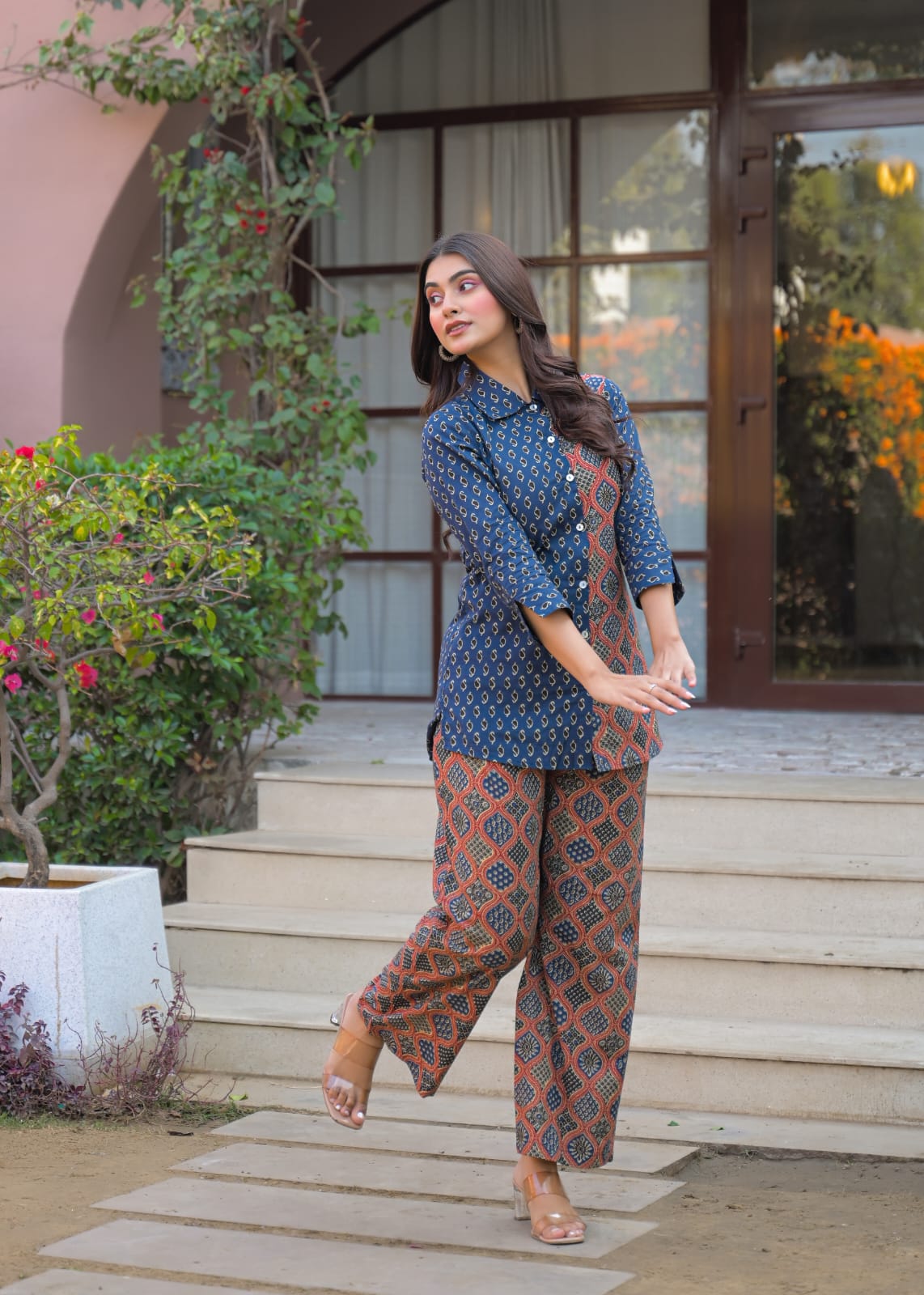Indigo Charm Printed Co-ord Set
