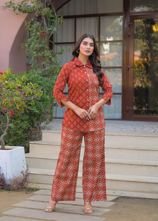 Rust Luxe co-ord set