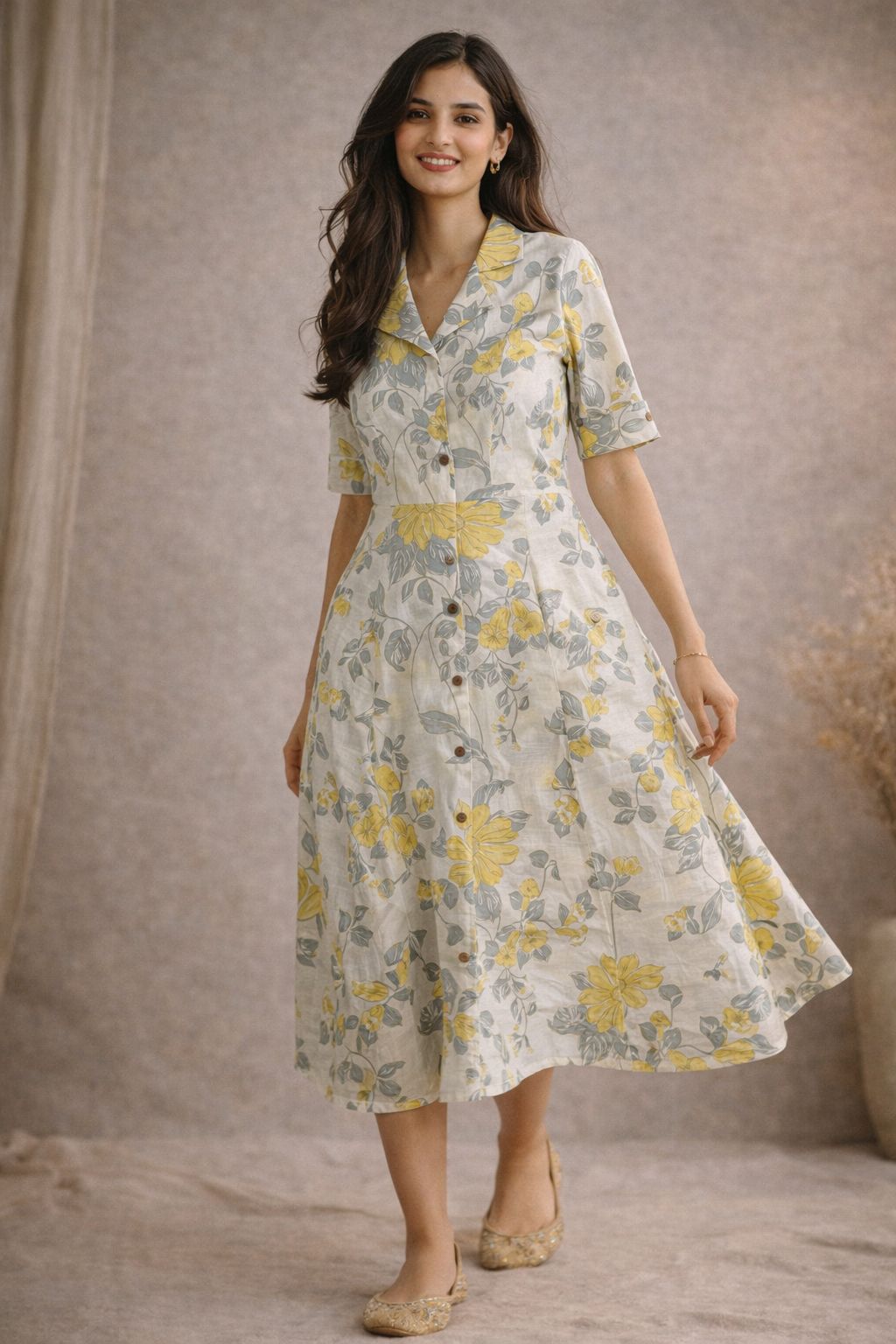Floral Middy Dress