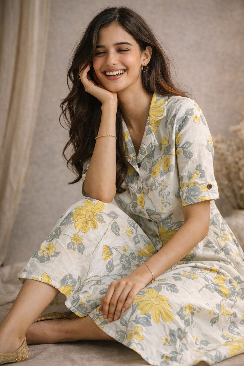 Floral Middy Dress