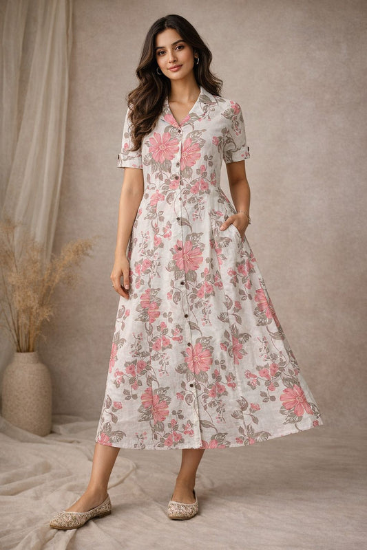 Floral Middy Dress
