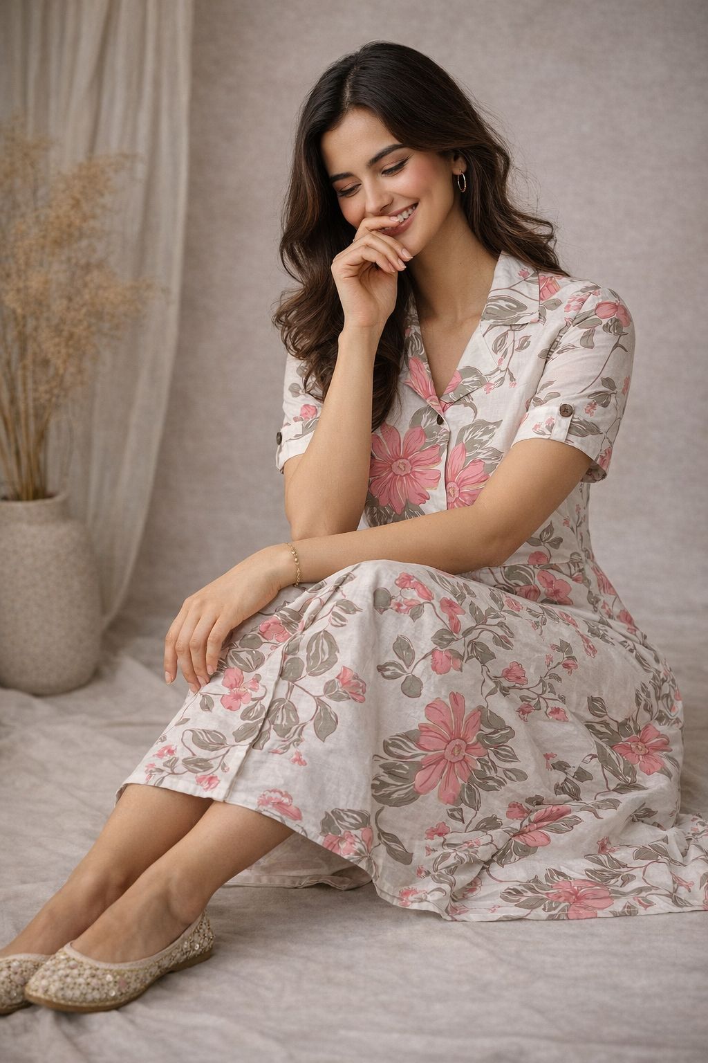 Floral Middy Dress