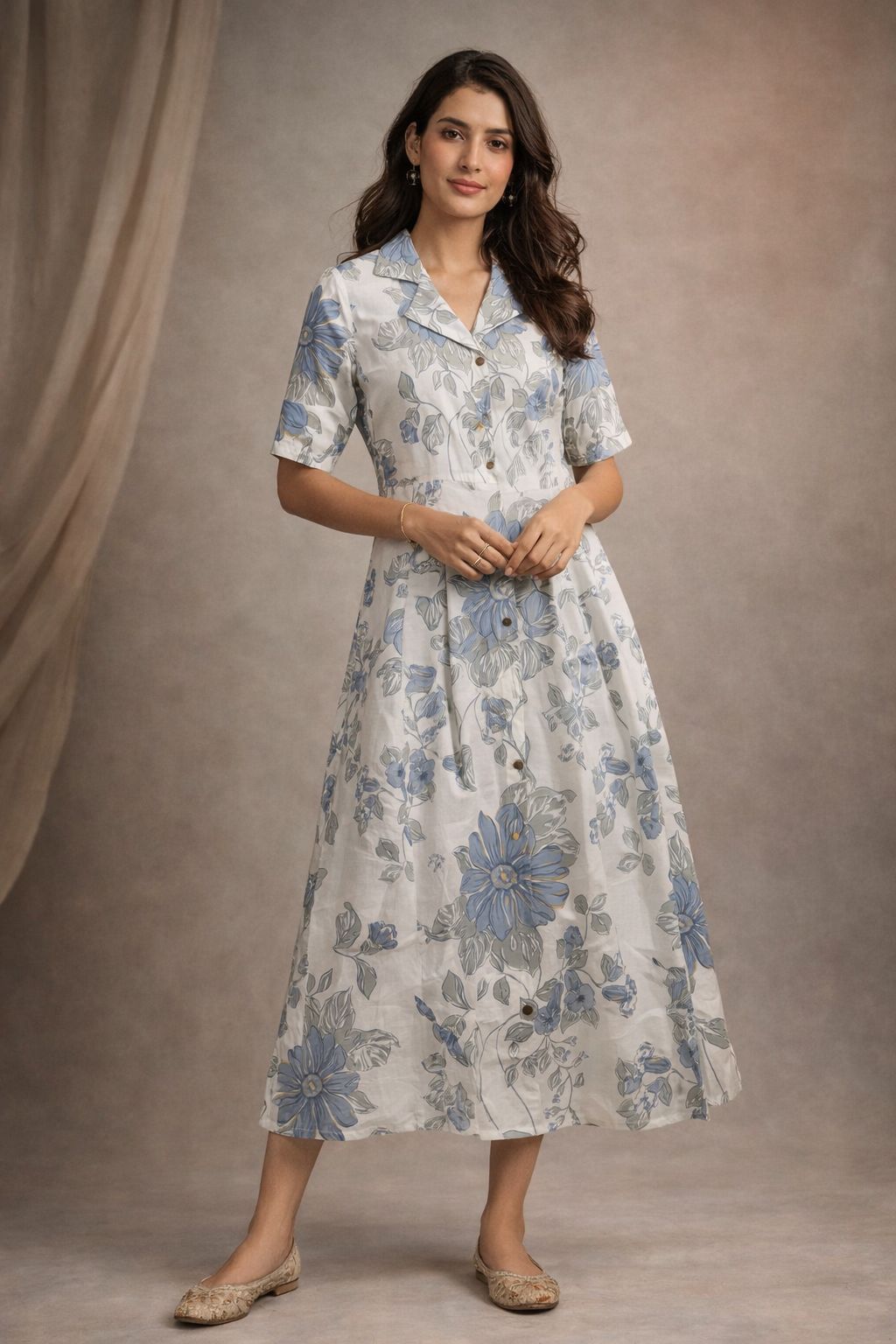 Floral Middy Dress