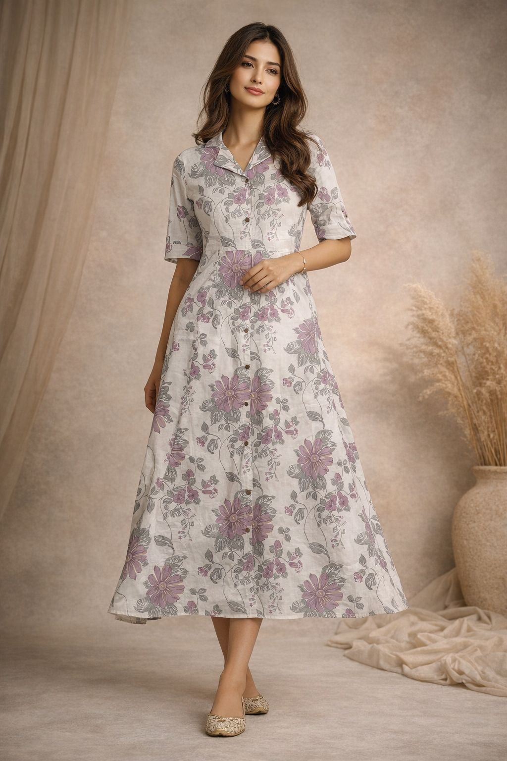 Floral Middy Dress